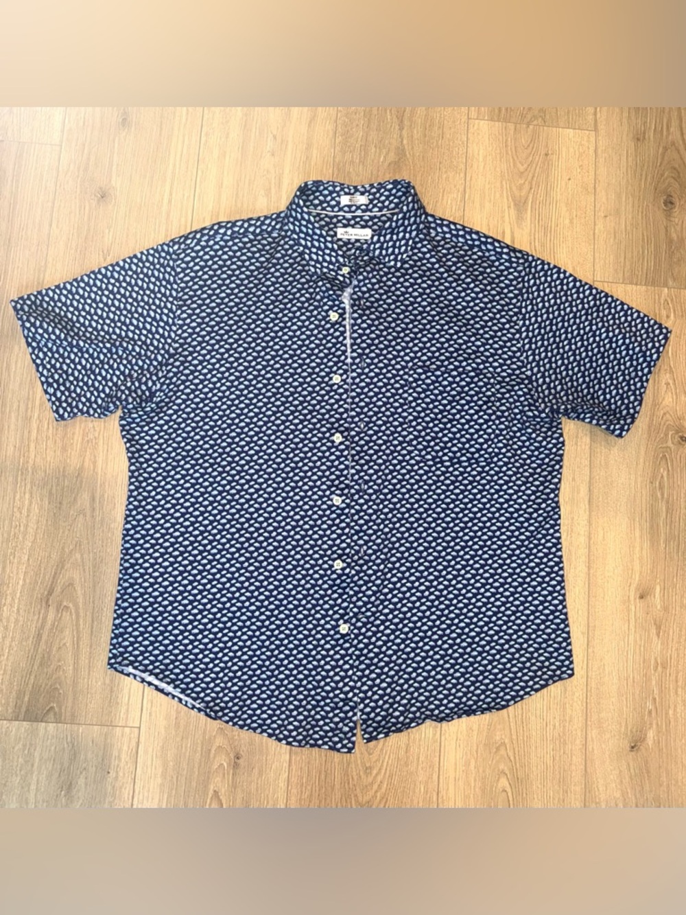 Peter Millar Polo 100% Cotton Button Down EUC size L